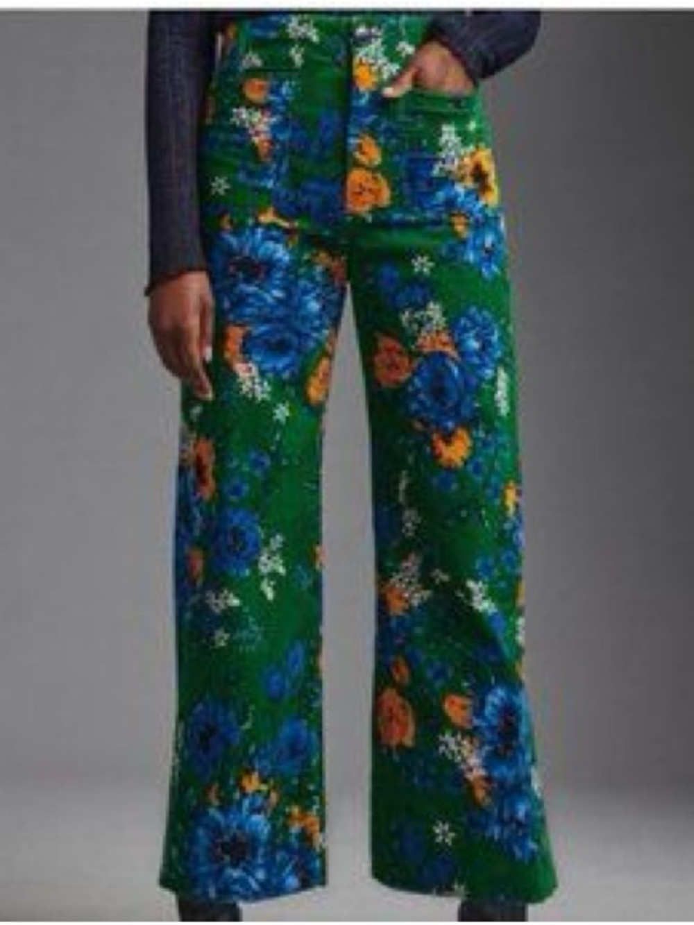 Anthropologie Maeve Colette floral wide leg cropped pants - Picture 5 of 9